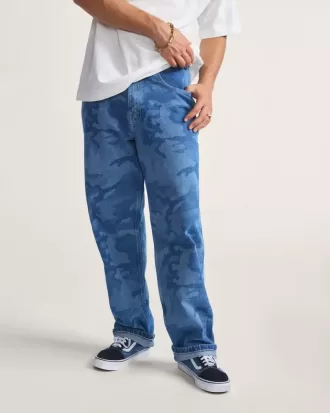 Check-5 Pantaloni largi din denim