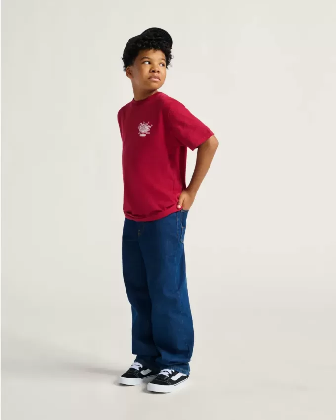 Copii Check-5 Pantaloni largi din denim Copii Check-5 Pantaloni largi din denim