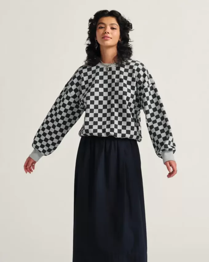 Hanorac Retro Crew Checkerboard Hanorac Retro Crew Checkerboard