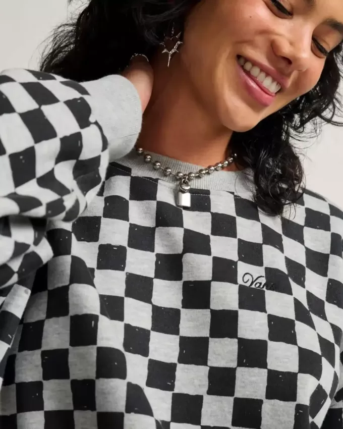 Hanorac Retro Crew Checkerboard Hanorac Retro Crew Checkerboard
