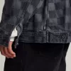 Jachetă din denim în carouri Pitstop