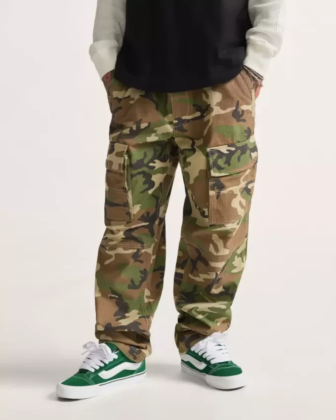 Pantaloni conici largi Fatigue Cargo Ripstop