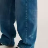 Pantaloni din denim brodat Sirelle Pantaloni din denim brodat Sirelle