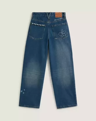 Pantaloni din denim brodat Sirelle