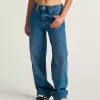 Pantaloni din denim brodat Sirelle Pantaloni din denim brodat Sirelle