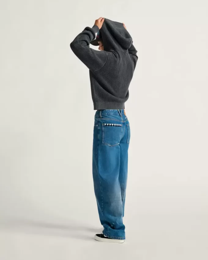 Pantaloni din denim brodat Sirelle Pantaloni din denim brodat Sirelle