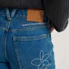 Pantaloni din denim brodat Sirelle Pantaloni din denim brodat Sirelle