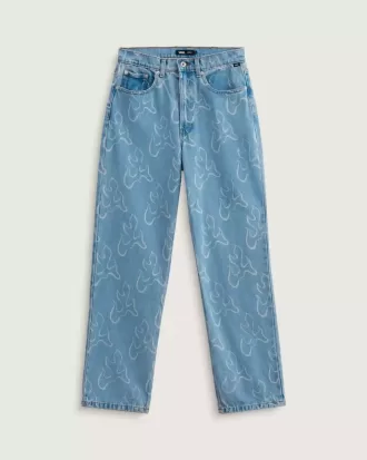 Pantaloni din denim largi Blaze Check-5