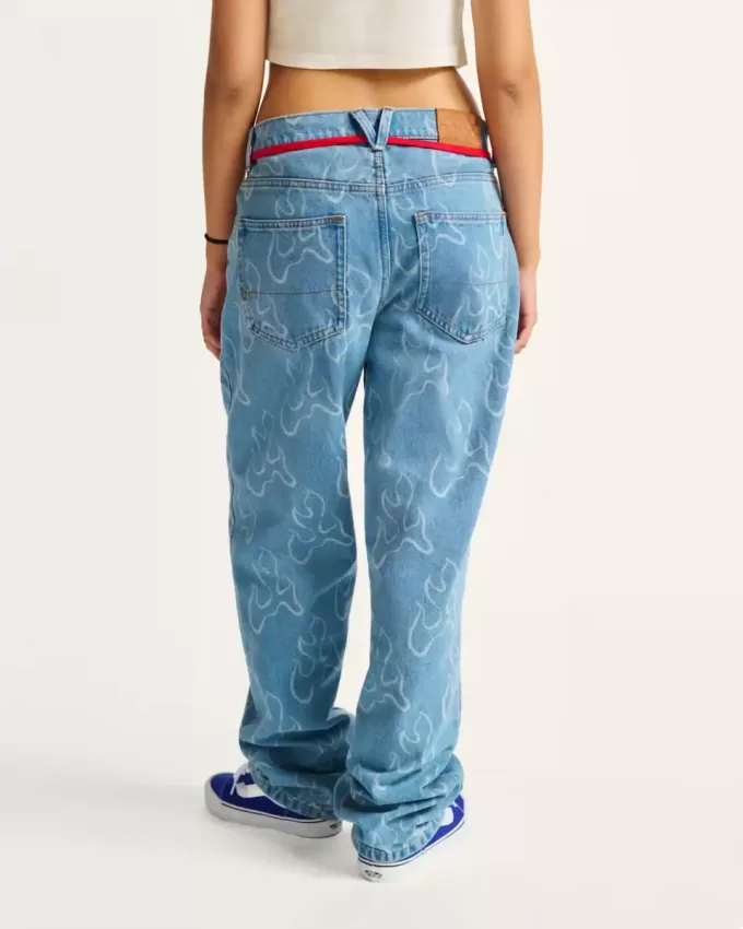 Pantaloni din denim largi Blaze Check-5