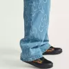 Pantaloni din denim largi Blaze Check-5