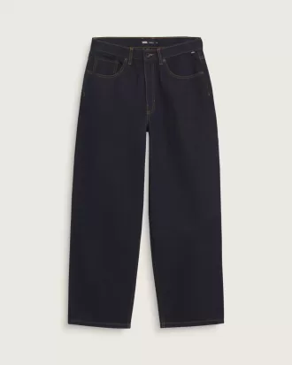 Pantaloni largi din denim Check-5