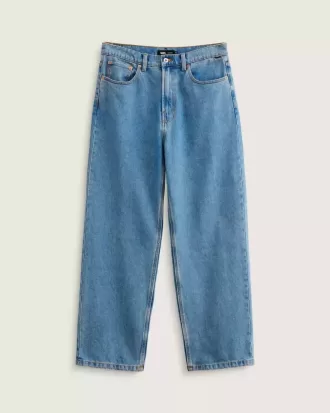 Pantaloni largi din denim Check-5