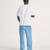 Pantaloni largi din denim Check-5