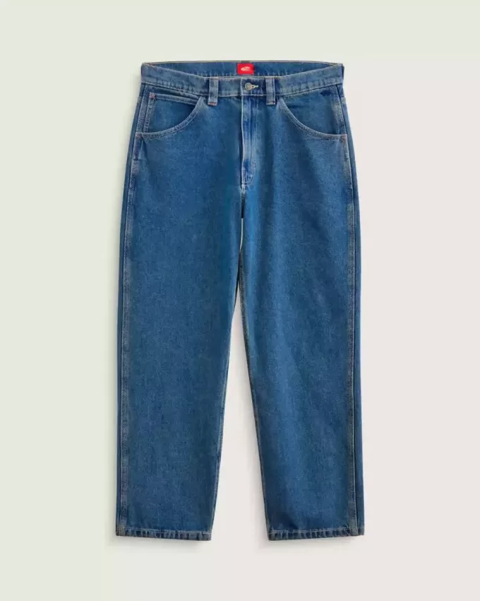 Pantaloni largi din denim Skate Check-5