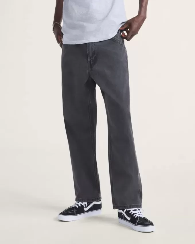 Pantaloni largi din denim Skate Check-5