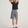 Pantaloni scurți din fleece Checkerboard Pantaloni scurți din fleece Checkerboard