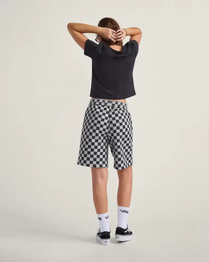Pantaloni scurți din fleece Checkerboard Pantaloni scurți din fleece Checkerboard