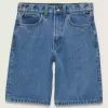 Pantaloni scurți largi din denim pentru copii Check-5 Pantaloni scurți largi din denim pentru copii Check-5