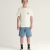 Pantaloni scurți largi din denim pentru copii Check-5 Pantaloni scurți largi din denim pentru copii Check-5