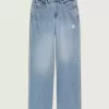 Pantaloni Sirelle Denim Puddle cu 5 buzunare Pantaloni Sirelle Denim Puddle cu 5 buzunare