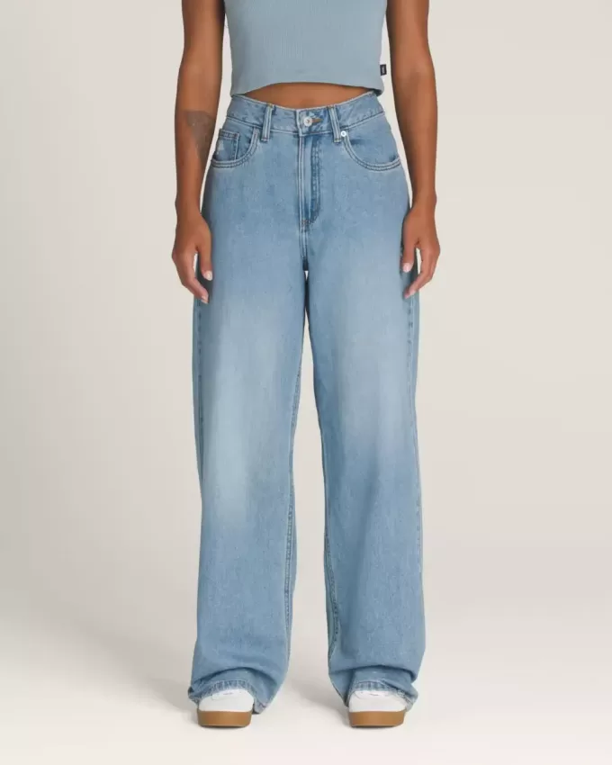 Pantaloni Sirelle Denim Puddle cu 5 buzunare Pantaloni Sirelle Denim Puddle cu 5 buzunare