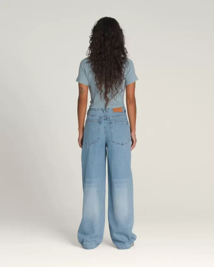 Pantaloni Sirelle Denim Puddle cu 5 buzunare Pantaloni Sirelle Denim Puddle cu 5 buzunare