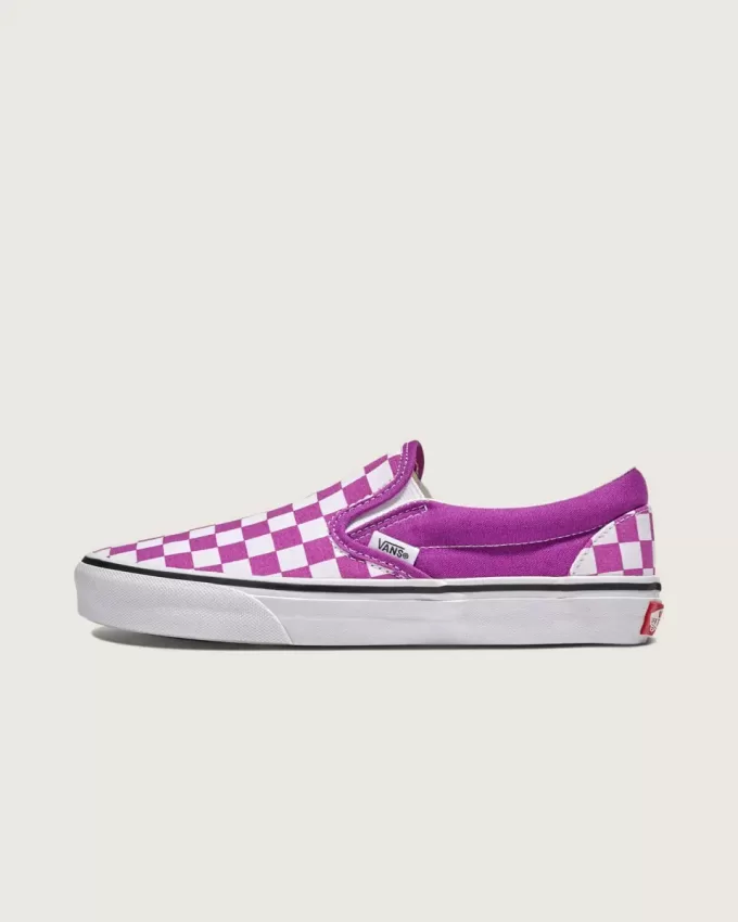 Pantof clasic cu tablă de șah cu slip-on Pantof clasic cu tablă de șah cu slip-on
