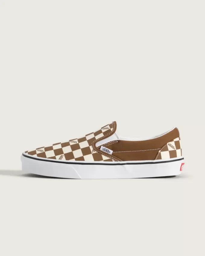 Pantof clasic cu tablă de șah cu slip-on Pantof clasic cu tablă de șah cu slip-on