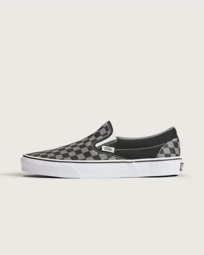 Pantof clasic cu tablă de șah cu slip-on Pantof clasic cu tablă de șah cu slip-on