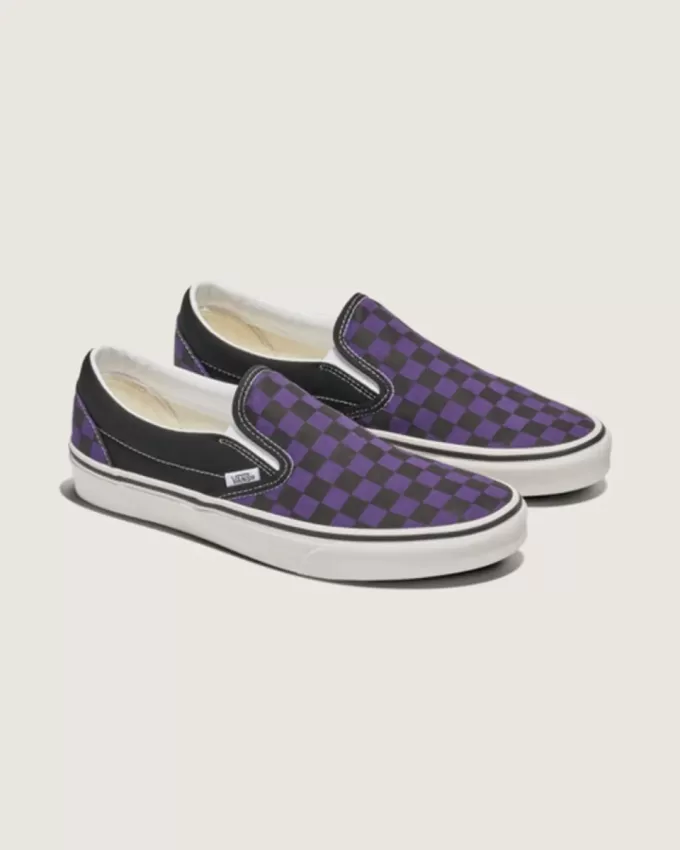 Pantof clasic cu tablă de șah cu slip-on Pantof clasic cu tablă de șah cu slip-on