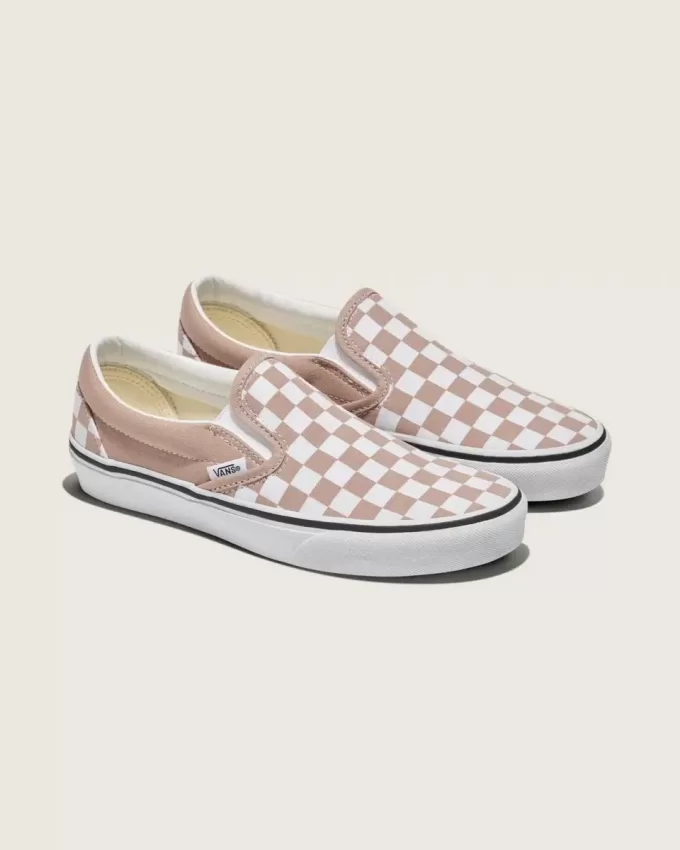 Pantof clasic cu tablă de șah cu slip-on