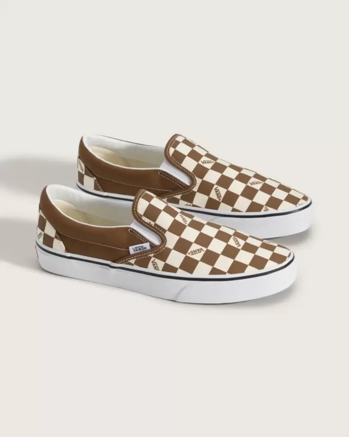 Pantof clasic cu tablă de șah cu slip-on Pantof clasic cu tablă de șah cu slip-on