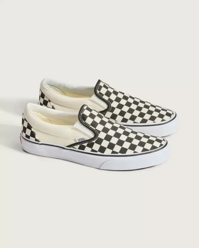 Pantof clasic cu tablă de șah cu slip-on Pantof clasic cu tablă de șah cu slip-on