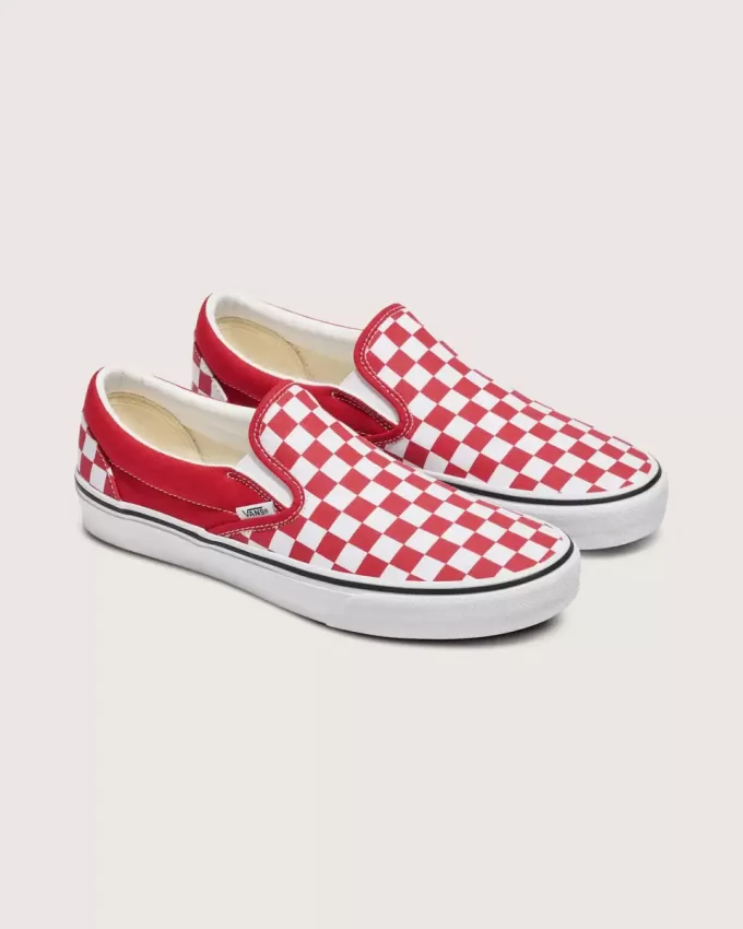 Pantof clasic cu tablă de șah cu slip-on Pantof clasic cu tablă de șah cu slip-on