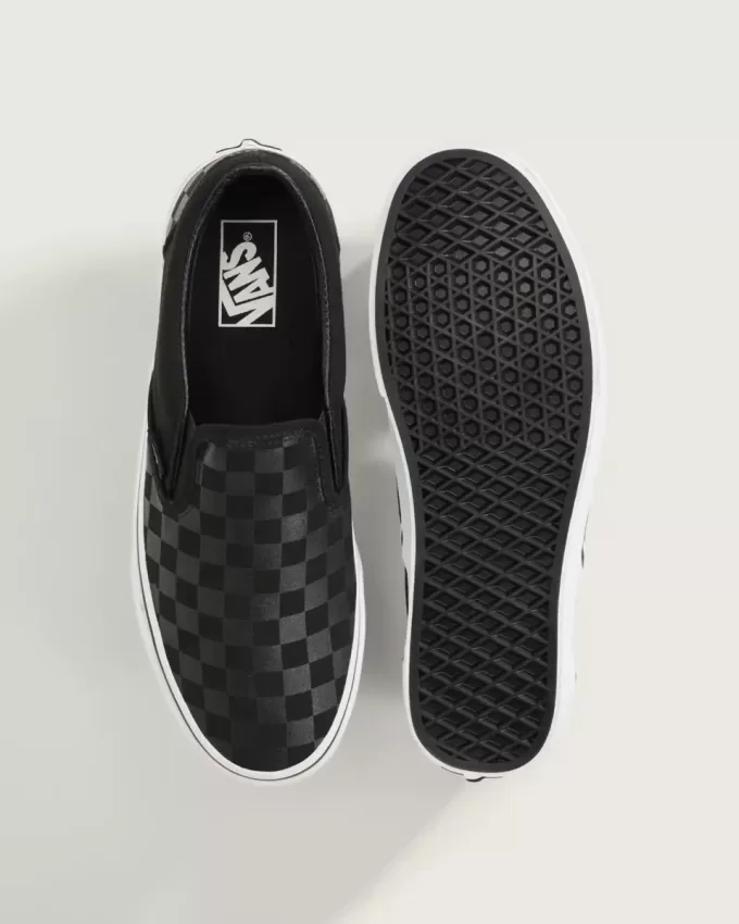 Pantof clasic cu tablă de șah cu slip-on Pantof clasic cu tablă de șah cu slip-on