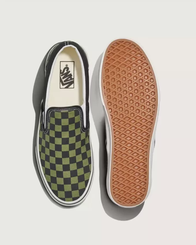 Pantof clasic cu tablă de șah cu slip-on Pantof clasic cu tablă de șah cu slip-on