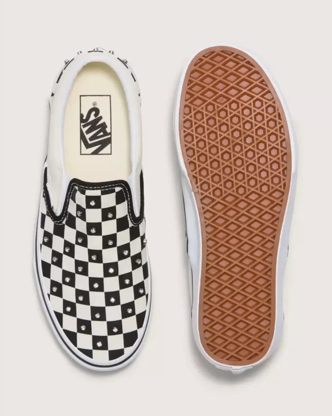 Pantof clasic cu tablă de șah cu slip-on Pantof clasic cu tablă de șah cu slip-on