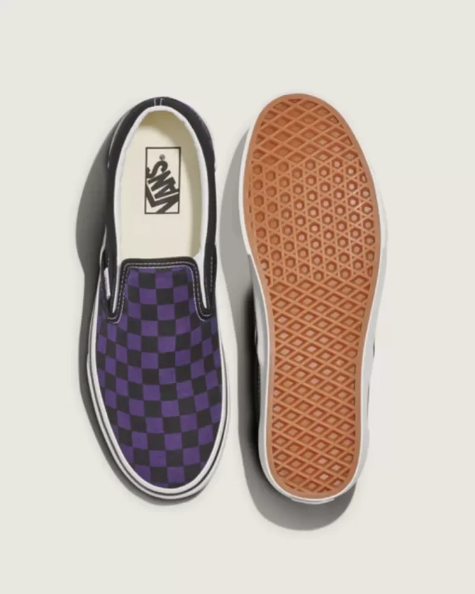 Pantof clasic cu tablă de șah cu slip-on Pantof clasic cu tablă de șah cu slip-on