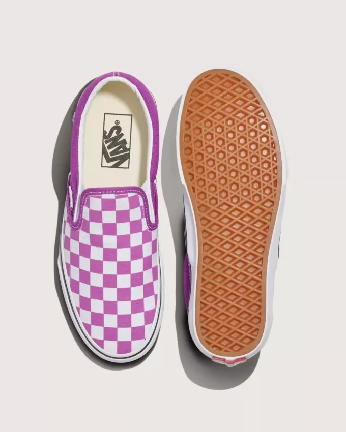 Pantof clasic cu tablă de șah cu slip-on Pantof clasic cu tablă de șah cu slip-on