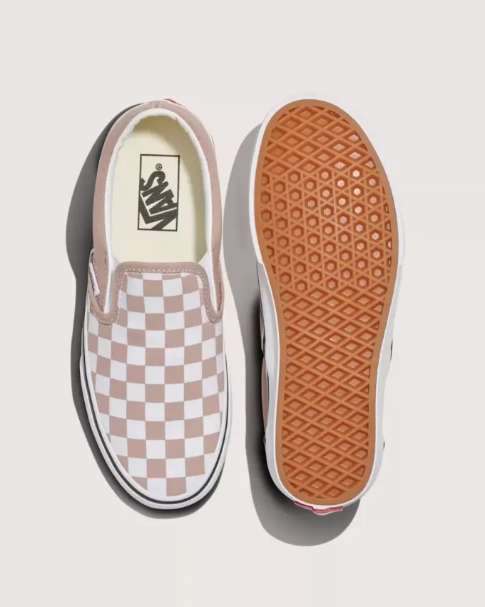 Pantof clasic cu tablă de șah cu slip-on