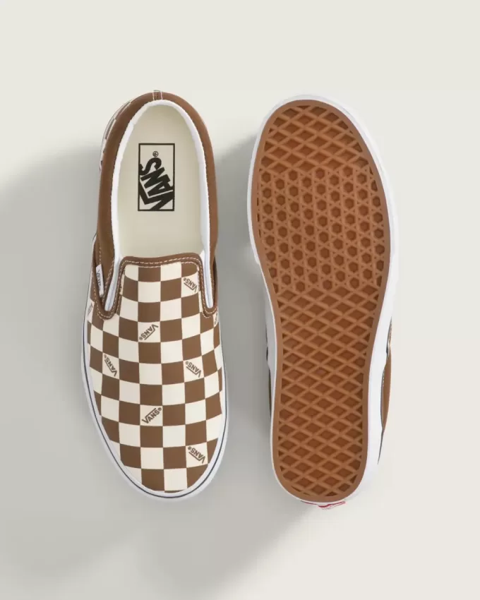 Pantof clasic cu tablă de șah cu slip-on Pantof clasic cu tablă de șah cu slip-on