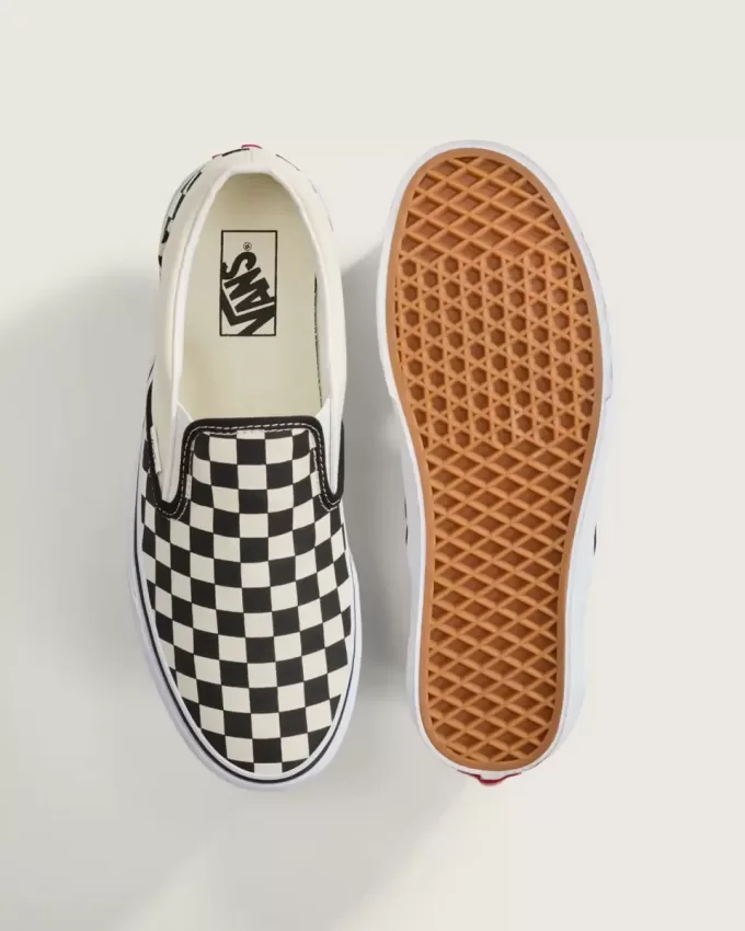 Pantof clasic cu tablă de șah cu slip-on Pantof clasic cu tablă de șah cu slip-on