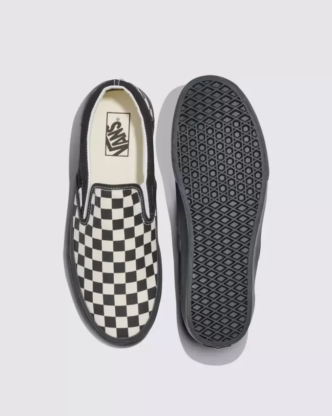 Pantof clasic cu tablă de șah cu slip-on Pantof clasic cu tablă de șah cu slip-on