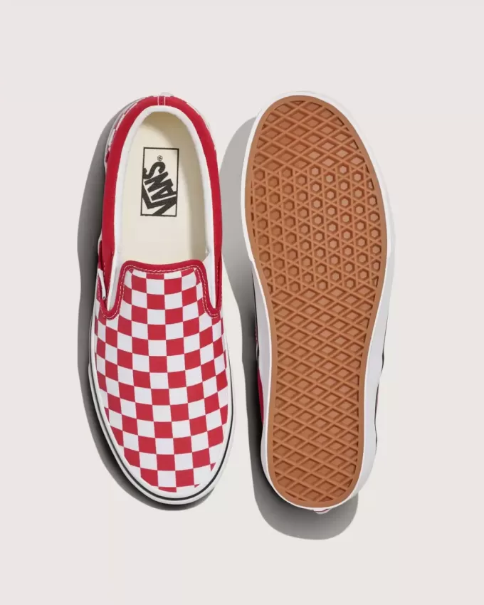 Pantof clasic cu tablă de șah cu slip-on Pantof clasic cu tablă de șah cu slip-on