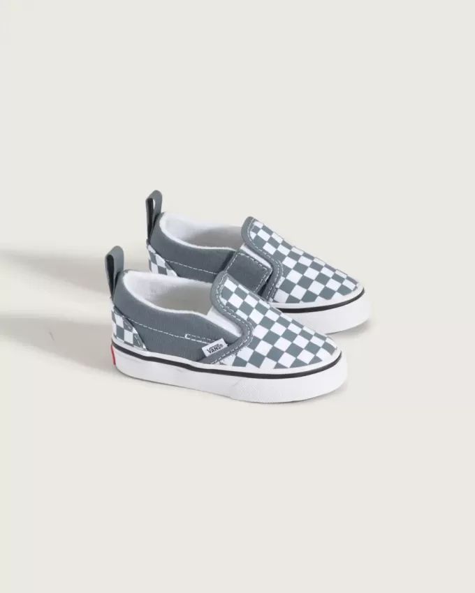 Pantof Classic Slip-On V Checkerboard pentru copil mic Pantof Classic Slip-On V Checkerboard pentru copil mic