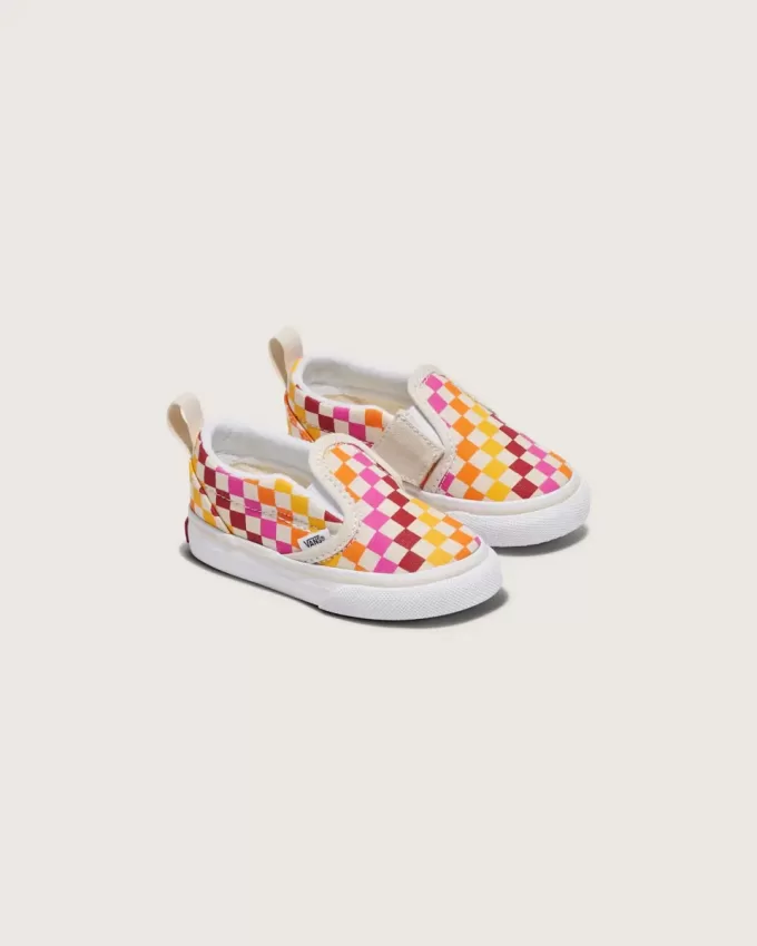 Pantof Classic Slip-On V Checkerboard pentru copil mic Pantof Classic Slip-On V Checkerboard pentru copil mic