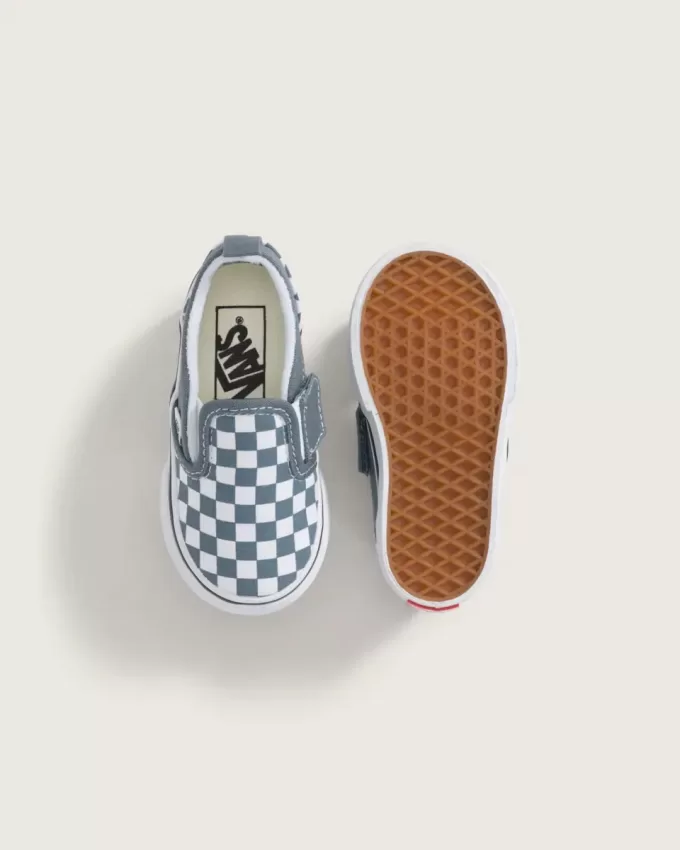 Pantof Classic Slip-On V Checkerboard pentru copil mic Pantof Classic Slip-On V Checkerboard pentru copil mic