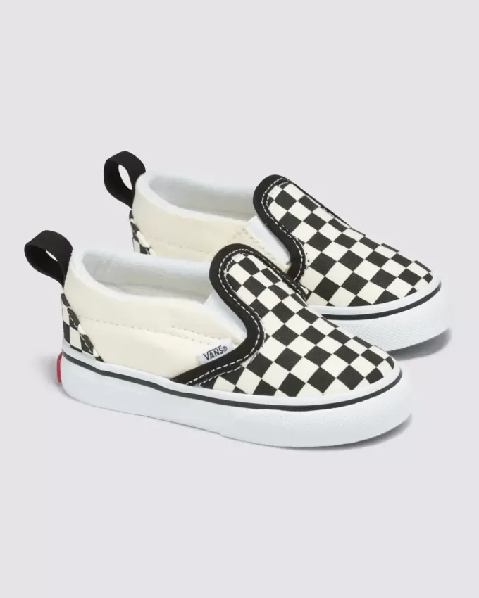 Pantof Classic Slip-On V Checkerboard pentru copil mic Pantof Classic Slip-On V Checkerboard pentru copil mic