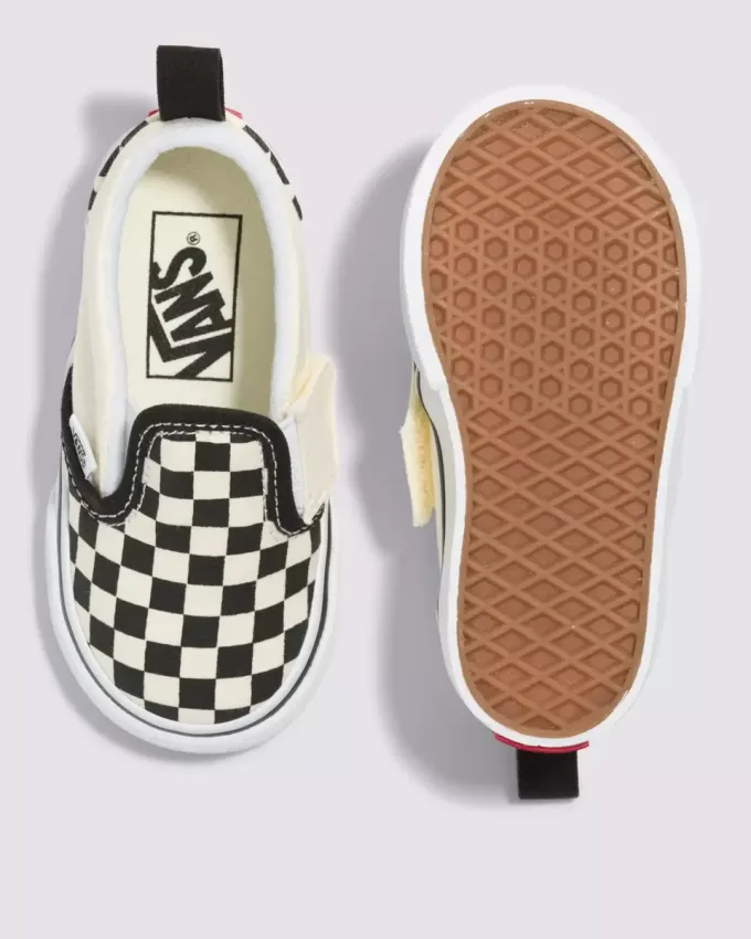 Pantof Classic Slip-On V Checkerboard pentru copil mic Pantof Classic Slip-On V Checkerboard pentru copil mic
