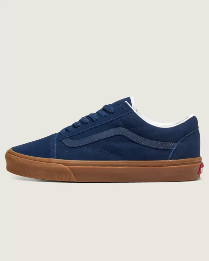 Pantof Customs Old Skool din piele intoarsa